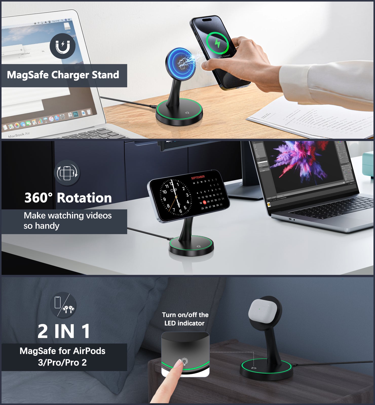 Magnetic Wireless Charging Stand 15W